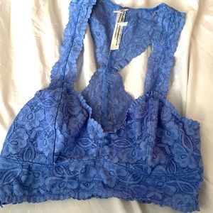 Free People Blue Galloon Racerback Bralette XS